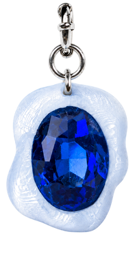 Charm Perla azul con Piedra azul