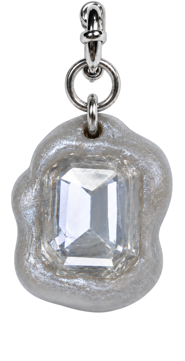 Charm Perla gris con piedra