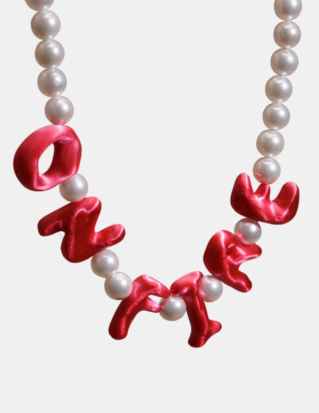 Chunky On Fire Necklace // Pearl
