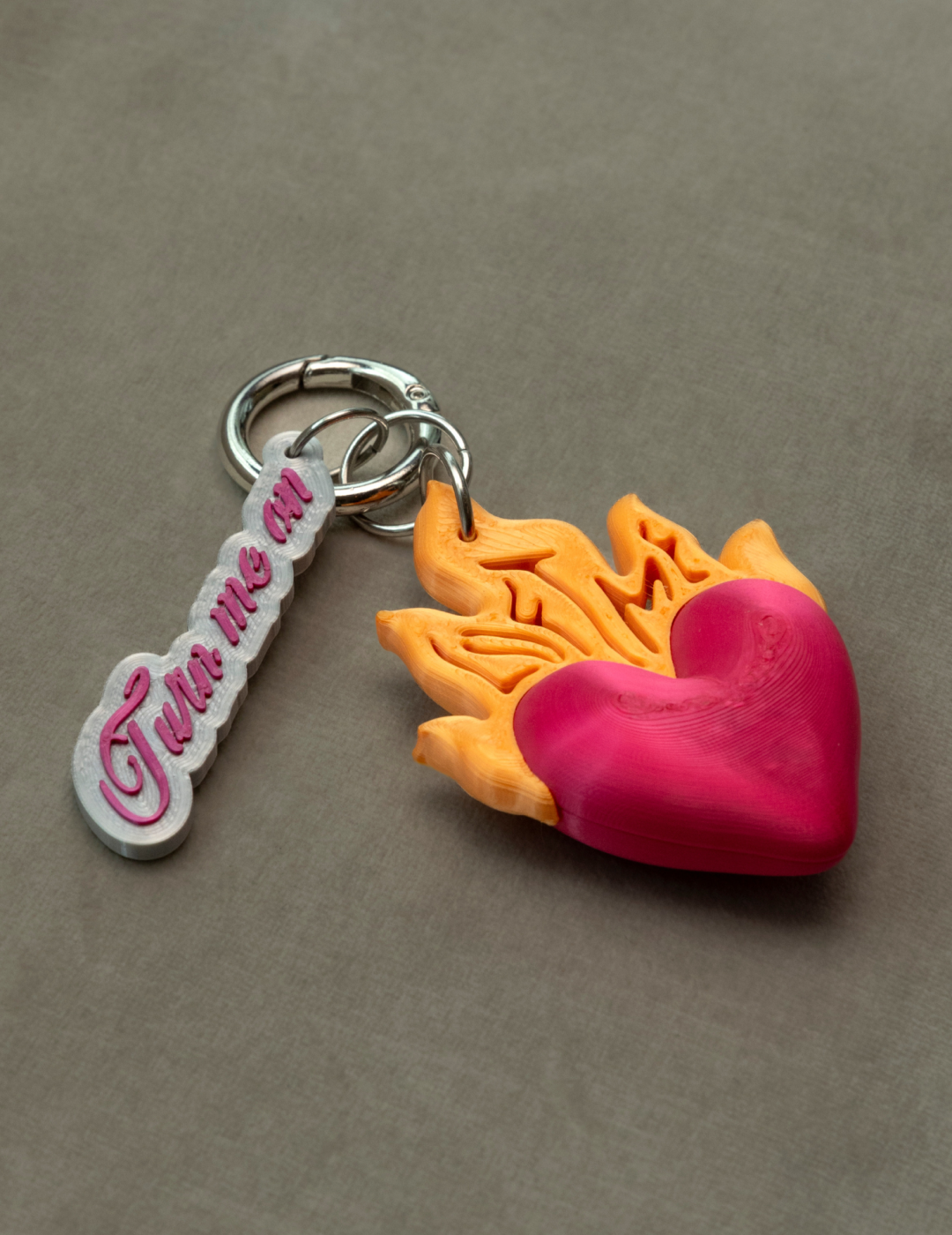 Flaming Heart // Keychain