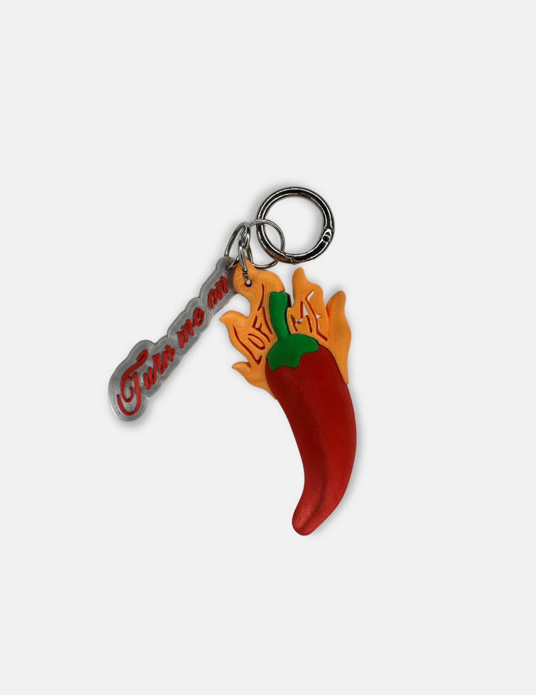 Flaming chili // Keychain