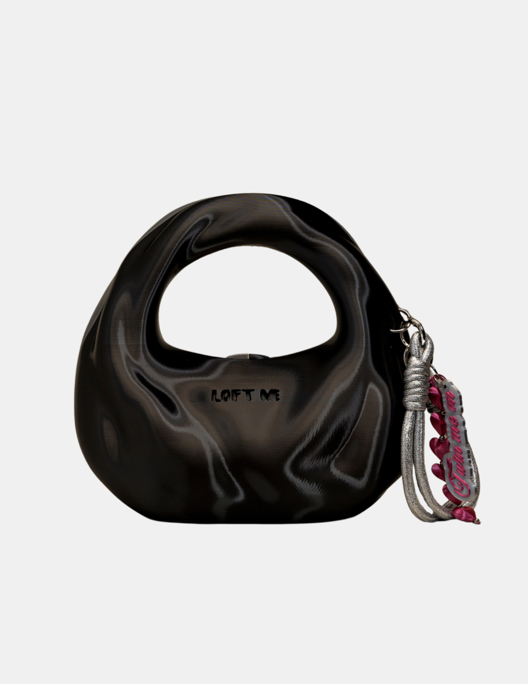Flame bag // Negro-plateado