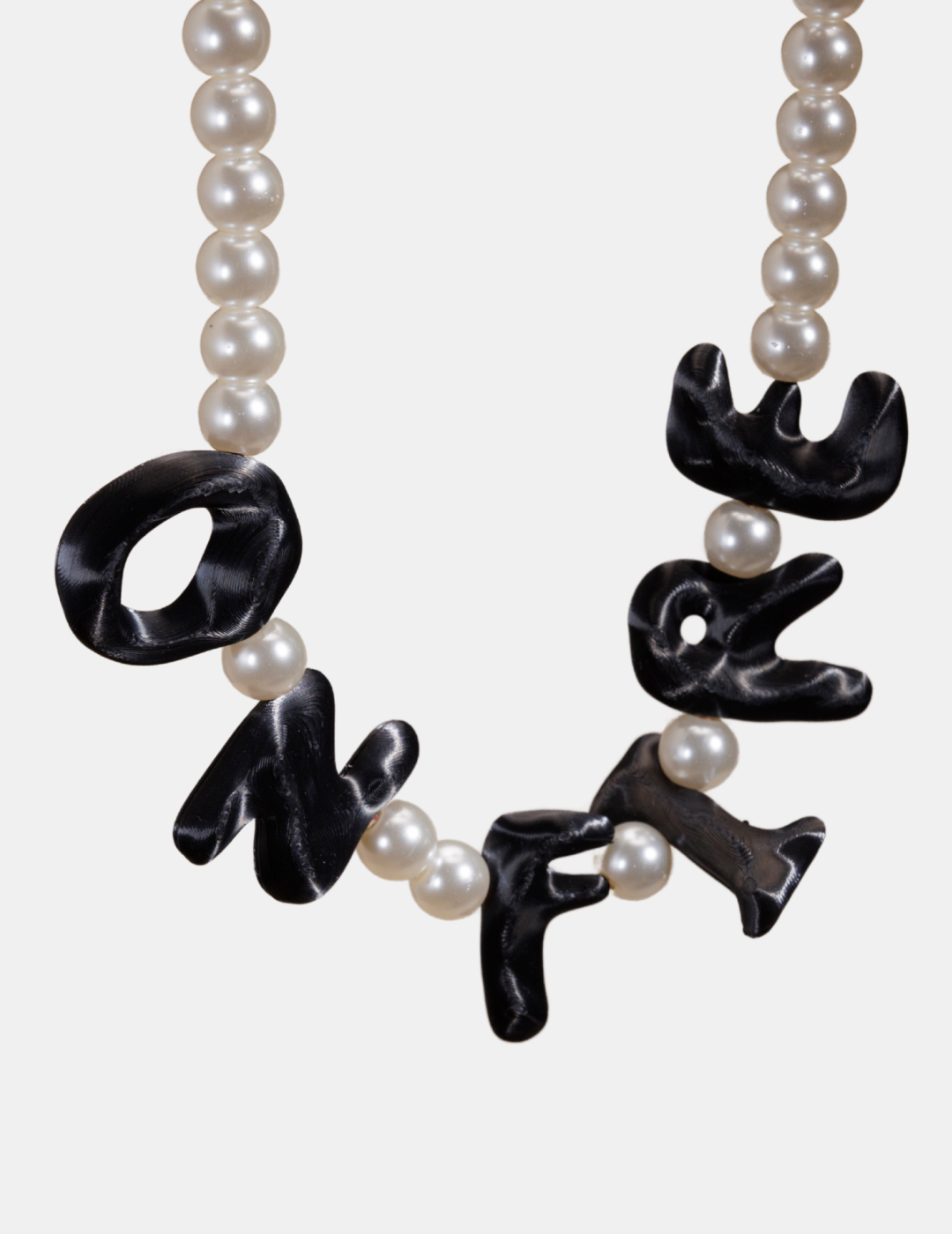 Chunky On Fire Necklace // Pearl