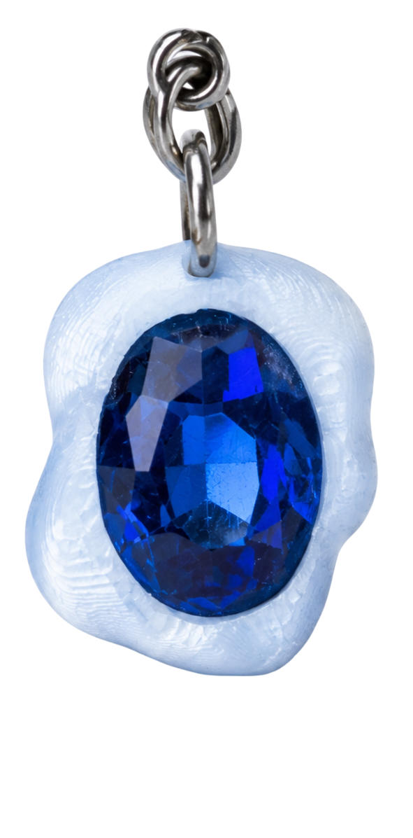 Charm Perla azul con Piedra azul
